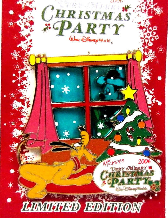 WDW MICKEY'S VERRY MERRY XMAS PARTY 2006 MICKEY y PLUTO PIN - LE 2000 - #51008 Foto 2 de 2