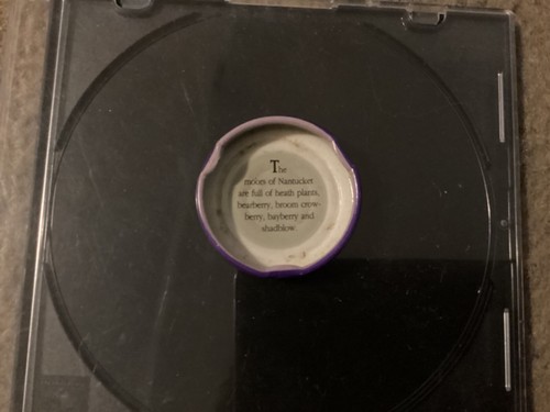 Vintage Nantucket Nectars Apple Juice Bottle Cap, Metal, Used, Quote on Inside - Picture 2 of 2