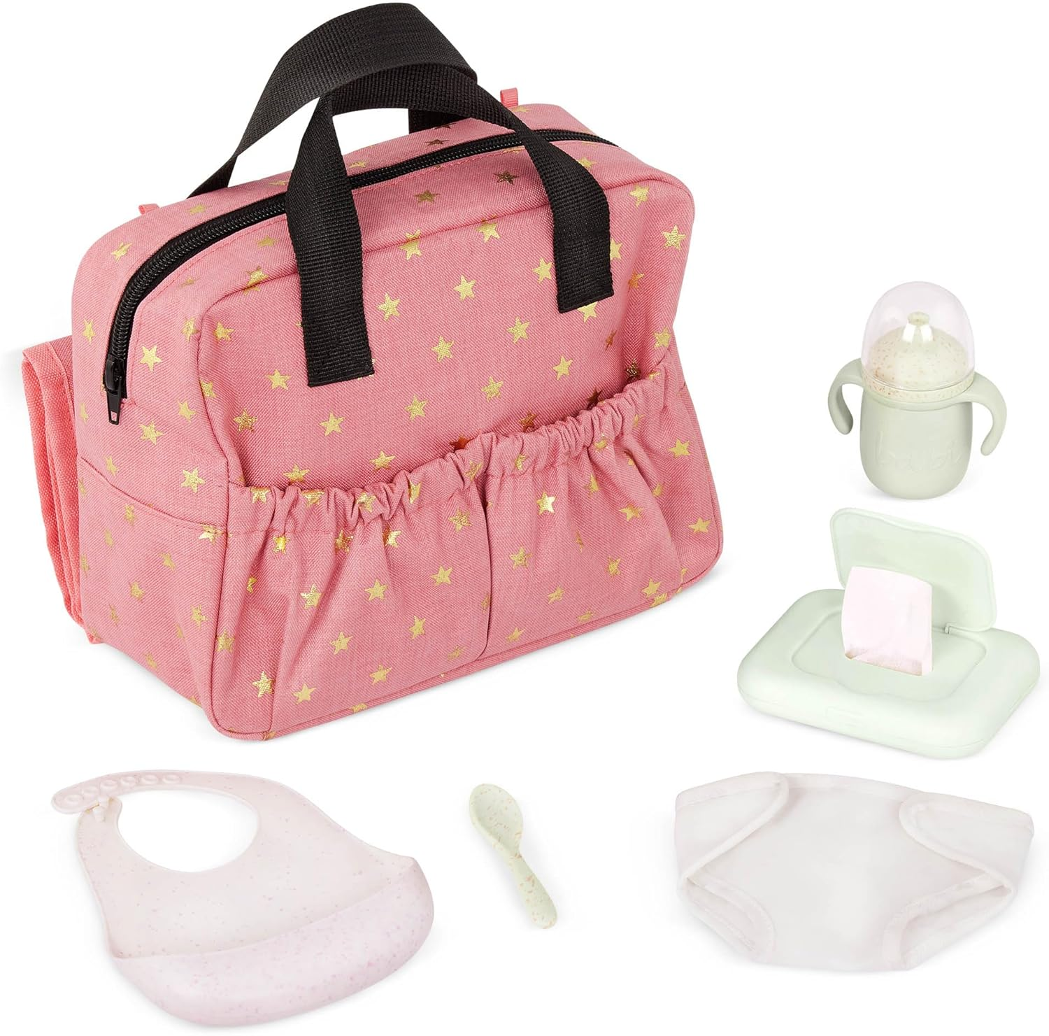 – Diaper Bag with Changing Mat – Storage Pockets & Supply Toys – Baby Doll Acces-image
