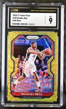 2020-21 Panini Prizm #230 Bradley Beal Gold Wave /10 CSG 9
