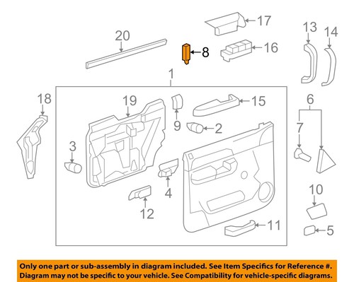Perno de cerradura de puerta GM OEM BRONCEADO CACHEMIRA 15844617 - Imagen 2 de 3