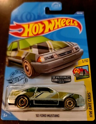Hot Wheels 2020 '92 Ford Mustang ZAMAC HW Art Cars #1/10 (Lot of 1