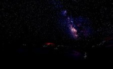 Landscape sky stars space nebula night nature volcano Custom Gaming Mat Desk
