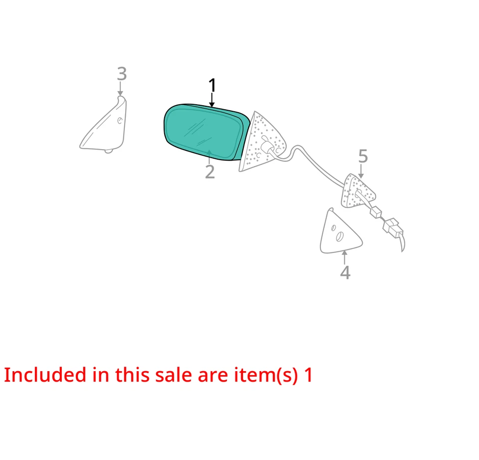 Espejo retrovisor lateral derecho Chevrolet Cavalier 1999 número de pieza 22728847 Foto 3 de 4