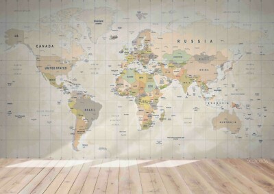 3D World Map Self-adhesive Removable Wallpaper Murals Wall 20