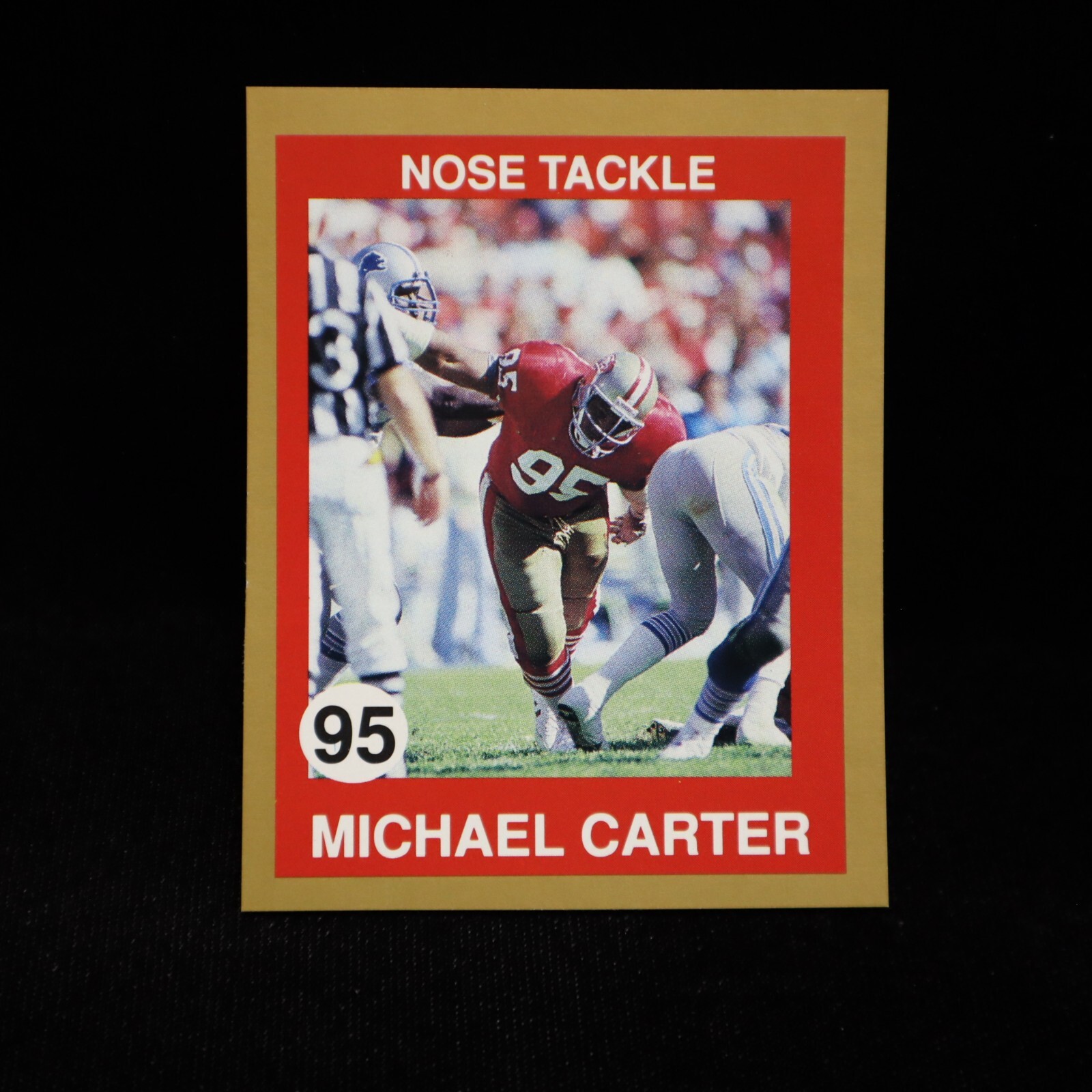 Michael Carter  San Francisco 49ers  RED & Gold PG&E Calendar Card #95