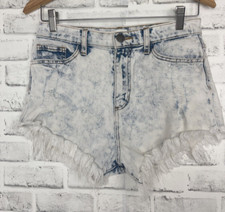 Sneak Peek Women's Size M Medium Denim Jean Shorts Distressed Light Wash