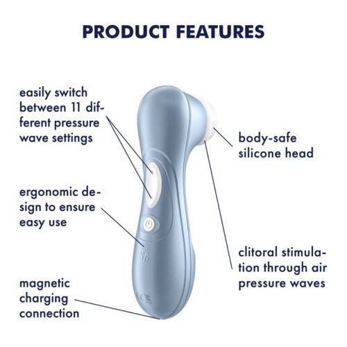 Satisfyer Pro 2 Gen 2 Air Pulse Clitoral Stimulator Blue - Picture 5 of 6