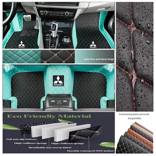 For Mitsubishi All Models Car Floor Mats Luxury Custom Waterproof Pad Carpets - Imagen 36 de 41