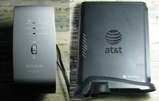 Motorola NVG510 AT T ATT816 Modem Router  Belkin Battery Backup REV B BU3DC001-
