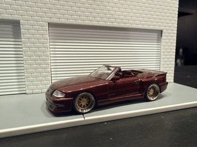 CUSTOM Tarmac Work 1:64 MB SL 500 Koenig Specials Bordeaux Model Car BBS