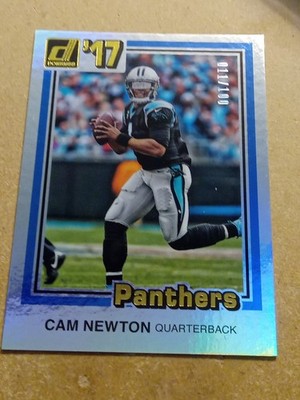 2017 Donruss Silver Holo 81 Tribute /100 Cam Newton #34