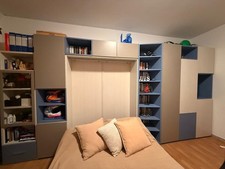 Parette attrezzata con Letto a Ribalta e Armadio Integrato
