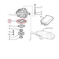 Dichtung Nachlass DrosselklappengehäUse Fiat Panda - Seicento Original 7742043