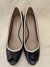 Vintage Footglove @Marks & Spencer Ladies Leather Peep Toe Court Shoes Size 7