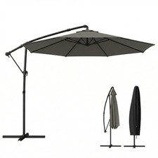 10 ft Offset Patio Umbrella with Cover, Cantilever Umbrella