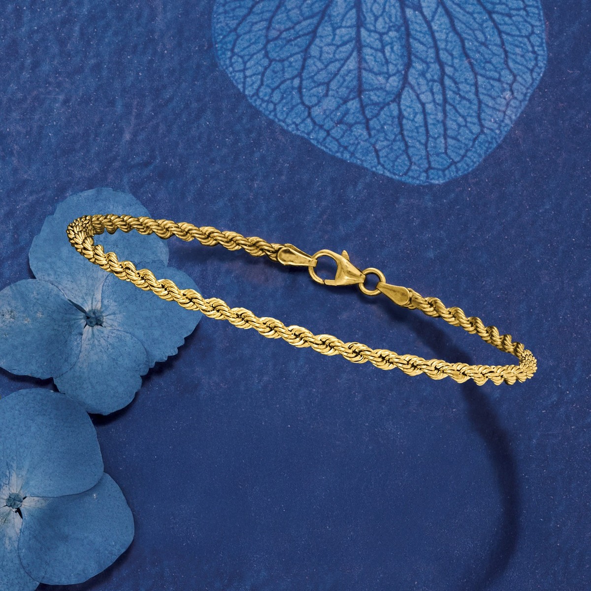 Ross-Simons Italian 2.7mm 18kt Yellow Gold Rope-Chain Bracelet | eBay