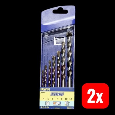 Irwin Tools Bohrer Set Mehrzweckbohrer Satz Hartmetall Zylinder 7-teilig 2 STÜCK