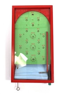 Flipper en bois ancien bagatelle - Recyclerie Chiner Solidaire Flipper en bois ancien bagatelle - Recyclerie Chiner Solidaire