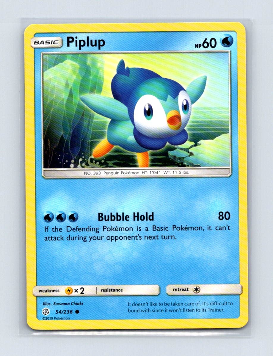 Piplup 54/236 Common Cosmic Eclipse Pokemon Lightly Played