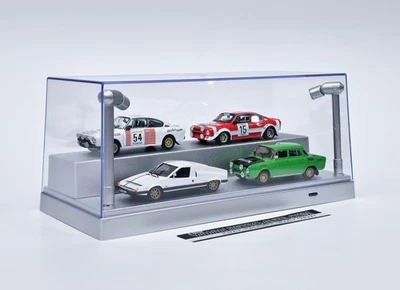 TRIPLE9 Plexiglasvitrine mit LED-Beleuchtung für Modelle - Silbersockel 1:43 / 1:24