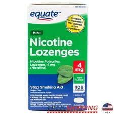 Nicotine Lozenges Stop Smoking Aid 4mg Mint Flavor 108 Count Withdrawal Relief