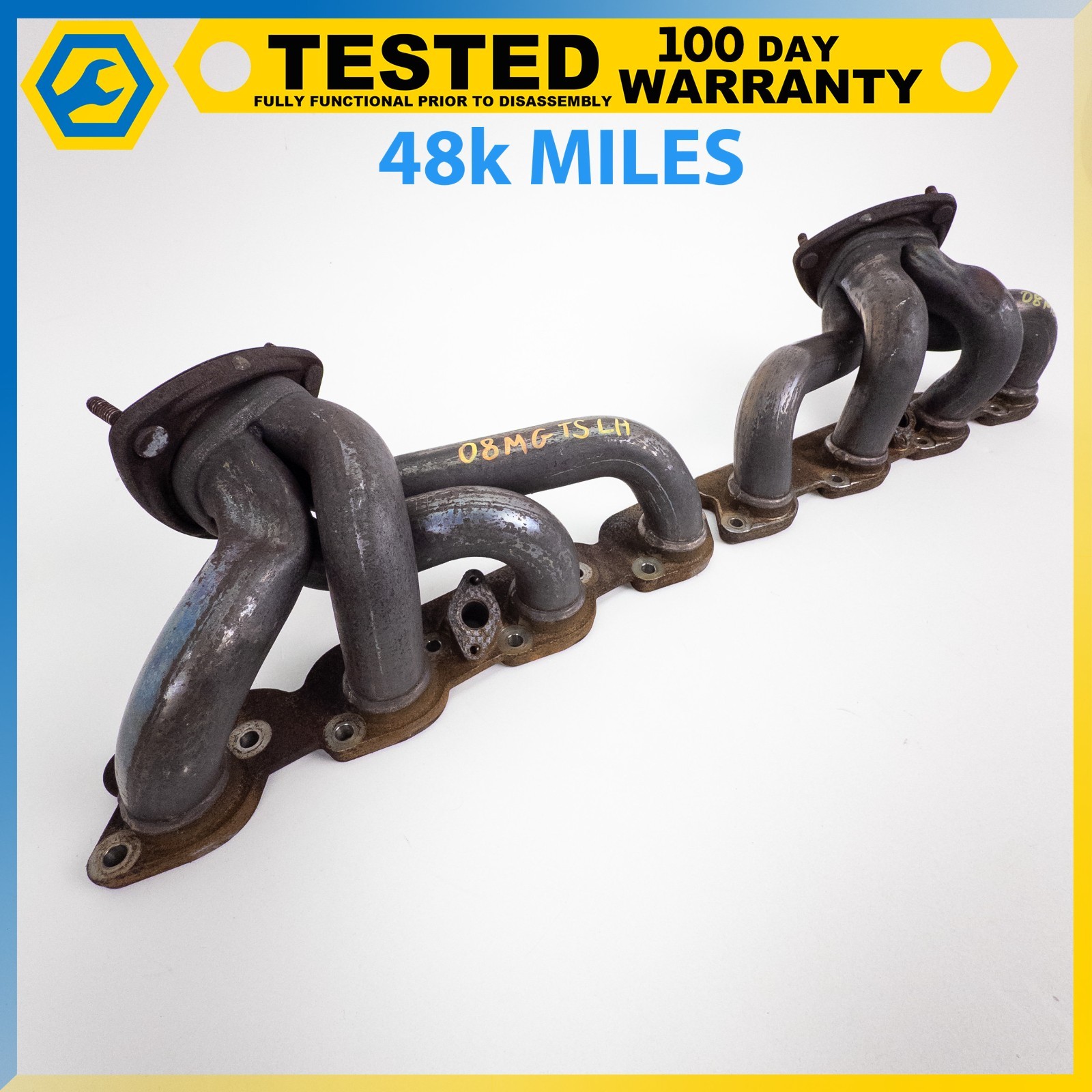 04-19 MASERATI GRANTURISMO LEFT & RIGHT SIDE EXHAUST MANIFOLD ASSEMBLY SET OEM