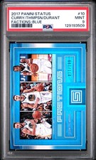 2017 PANINI STATUS FACTIONS KEVIN DURANT/KLAY THOMPSON/STEPHEN CURRY /199 PSA 9