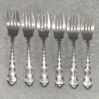 Antique Gorham Strasbourg Sterling Silver, 6 Salad Forks, 6 3/8” 1897 pattern