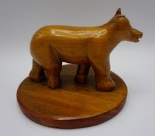 Hand Carved Decorative Wood Bear Folk Art
