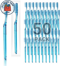 Disposable Toothbrushes with Toothpaste, Mint,50 Pack