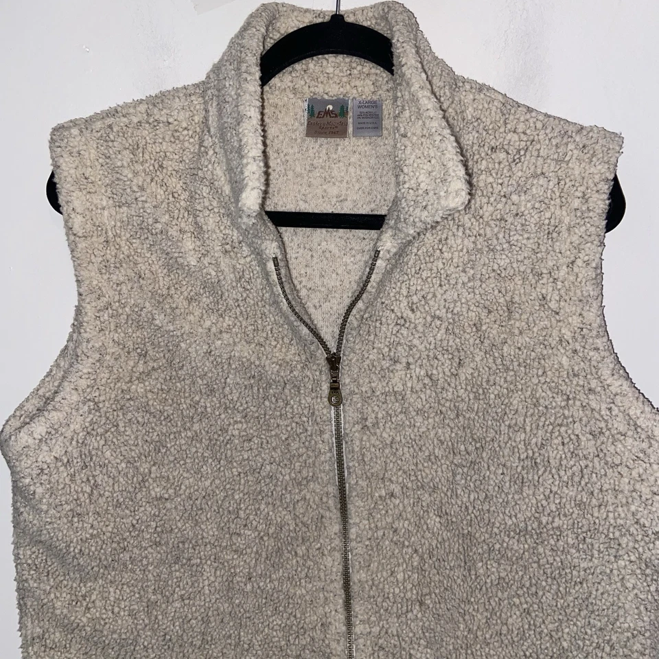 Chaleco EMS para mujer XL pelo alto polar cremallera exterior senderismo Gorpcore EE. UU. cabina de colección Foto 3 de 4
