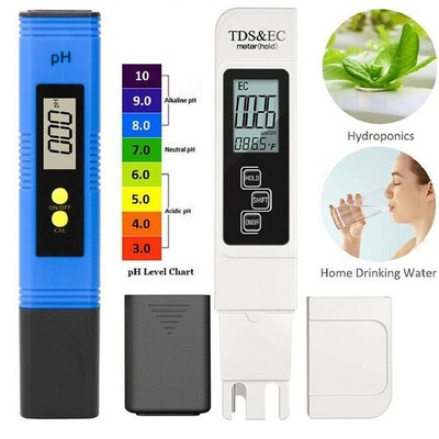Digital PH & TDS EC Meter, Wasserqualität Tester, Trinkwasser, Leitwertmessgerät