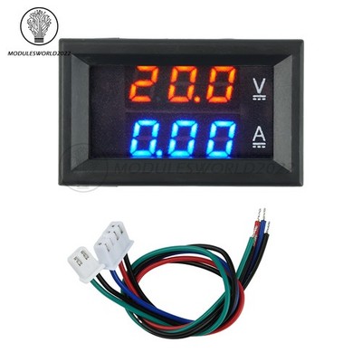 DC4-28V 0.28'' Voltmeter Ammeter LED Dual-Display Voltage Current Meter DC 0-100V