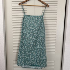 American Eagle Women's Floral Sun Dress Size XL Blue Preppy Vacation Cottagecore
