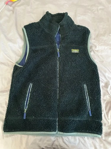 LL Bean Mountain Pile Fleece Vest 502429 Outdoor Camp Men’s Large - product listing photo