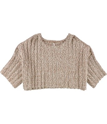 Free People Womens Good Day Pullover Sweater, Brown, Medium