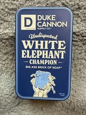 Duke Cannon White Elephant Champion Mens BIG BAR SOAP in Collectible Tin (10 oz)