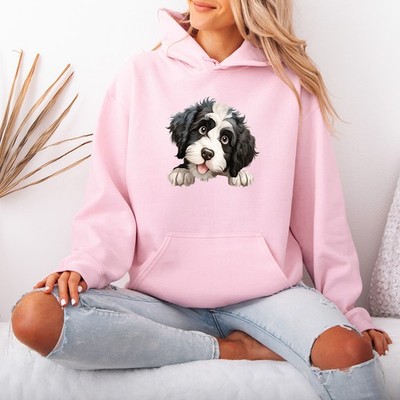 Welpe Hund Hunde Tier Damen Hoodie Sweatshirt Grafik Pullover