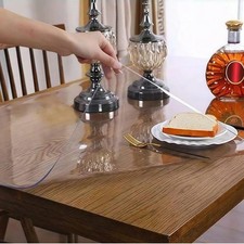 3mm PVC Table Protector Wipe Clean Table Cloth Table Cover For Dining Room Table