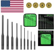 9-Pieces Roll Pin Punch Set, Removing Repair Tool with Holder for Automotive,...