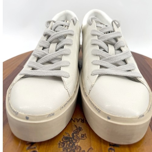 SHU SHOP Reba Embossed Star Sneakers Women's Size 7 White Casual Comfortable - Afbeelding 6 van 10