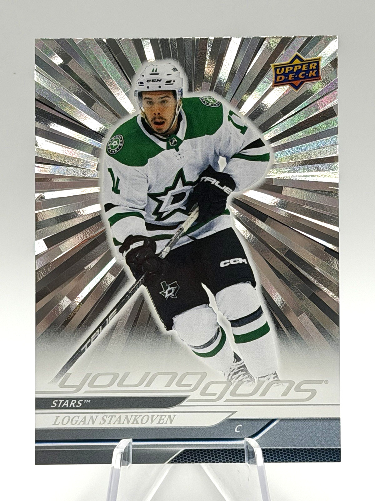 2024 UPPER DECK #244 LOGAN STANKOVEN OUTBURST SILVER YOUNG GUNS RC