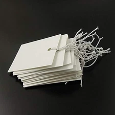 Julie Wang 1000PCS Blank Tags Price Marking Labels Display Hang Cards with El...