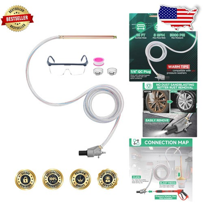 #ad #ad Pressure Washer Sandblaster Kit Wet Sand Blaster 5000 PSI 18ft Hose $228.99