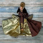 Barbie Doll Vintage Portrait in Taffeta 1996 Brown Gold Gown