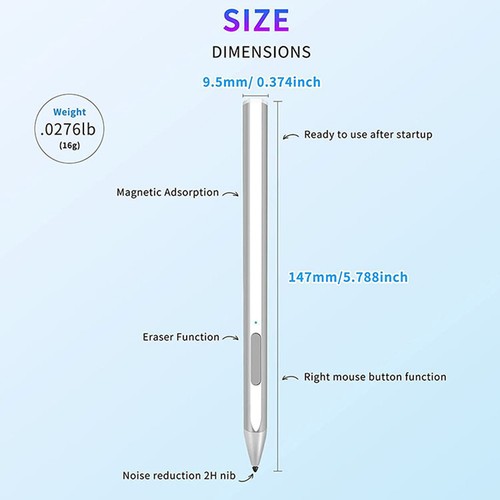 Active Stylus Pen for Microsoft Surface Pro 7/6/5/4 Pro X Go Book Studio Pen - Picture 7 of 12