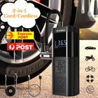 Tire Pump with Pressure Gauge For Car Bike Cordless Tyre Inflator Air Compressor