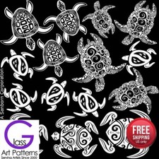 Turtle Decal Fused Glass Ceramic Waterslide White Enamel Lead Free Fusing Supply