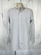 Polo Ralph Lauren Charles White Blue Striped Long Sleeve Button Up Shirt - 16.5